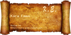 Kara Emma névjegykártya